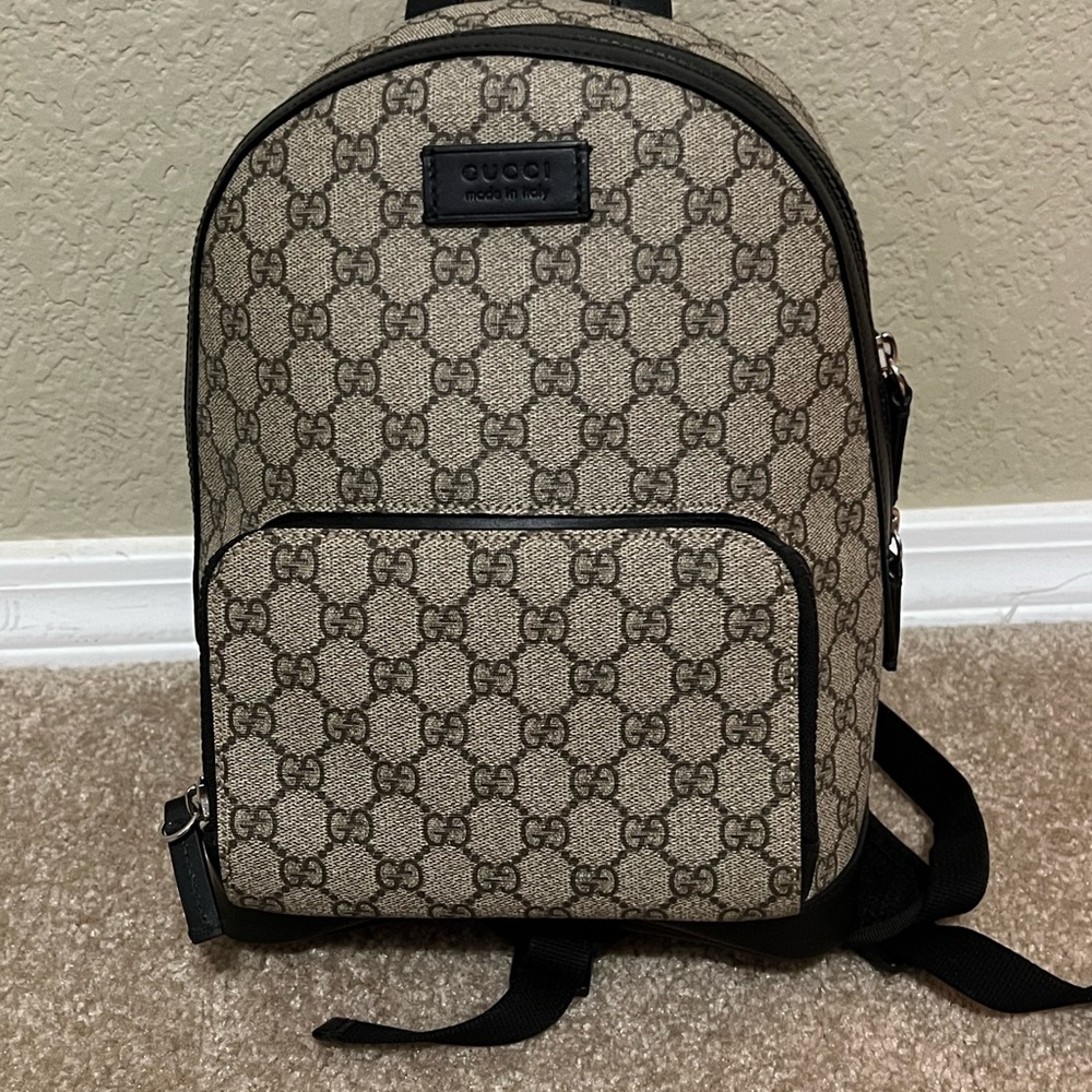 Gucci Supreme Small Eden Day Backpack Coated Canvas GG